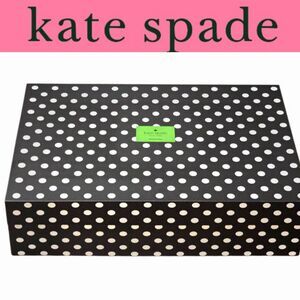 Kate Spade New York Polka Dot Decorative Storage Nesting Box- Black